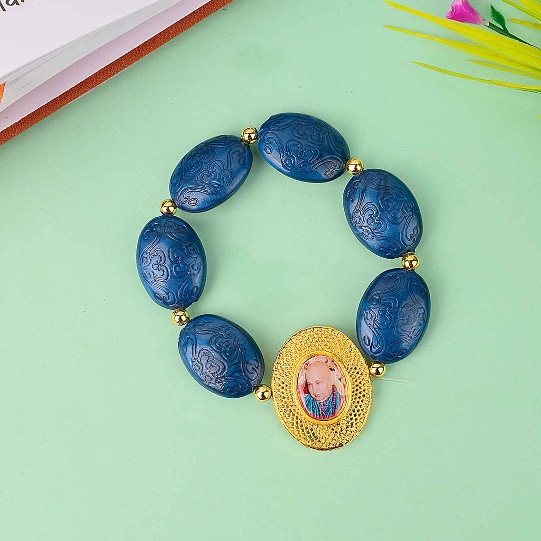 Chunky Oval Shaped Beads (Assorted) โ Guruji Swaroop Bracelet