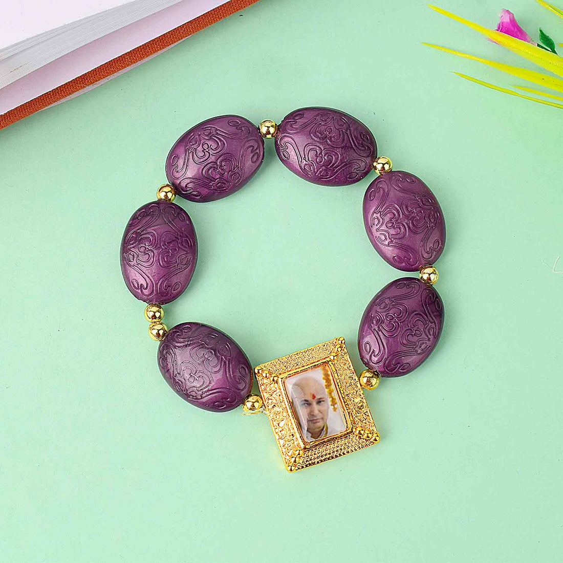 Chunky Oval Shaped Beads (Assorted) โ Guruji Swaroop Bracelet