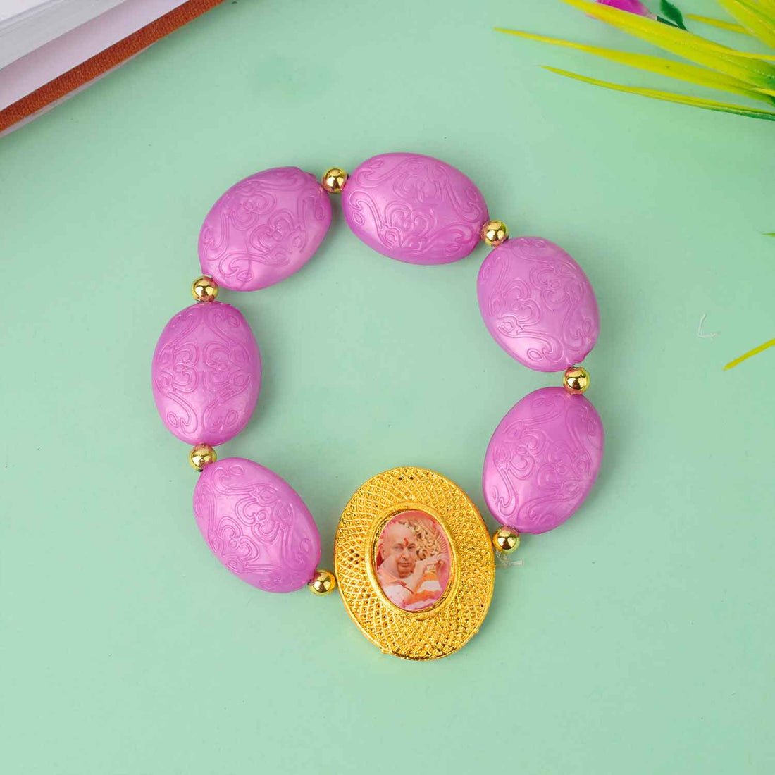 Chunky Oval Shaped Beads (Assorted) โ Guruji Swaroop Bracelet