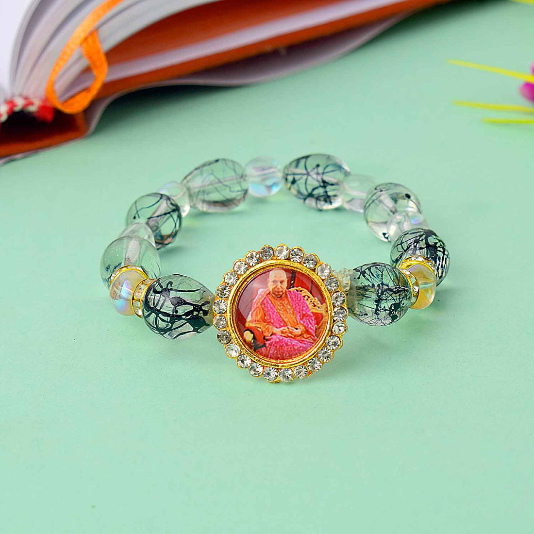 Coloured Beads (Assorted) โ Guruji Swaroop Bracelet