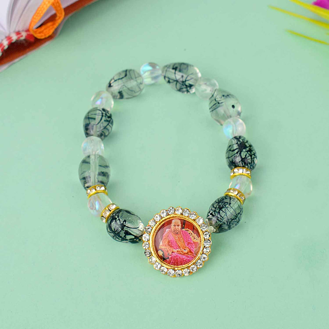 Coloured Beads (Assorted) โ Guruji Swaroop Bracelet