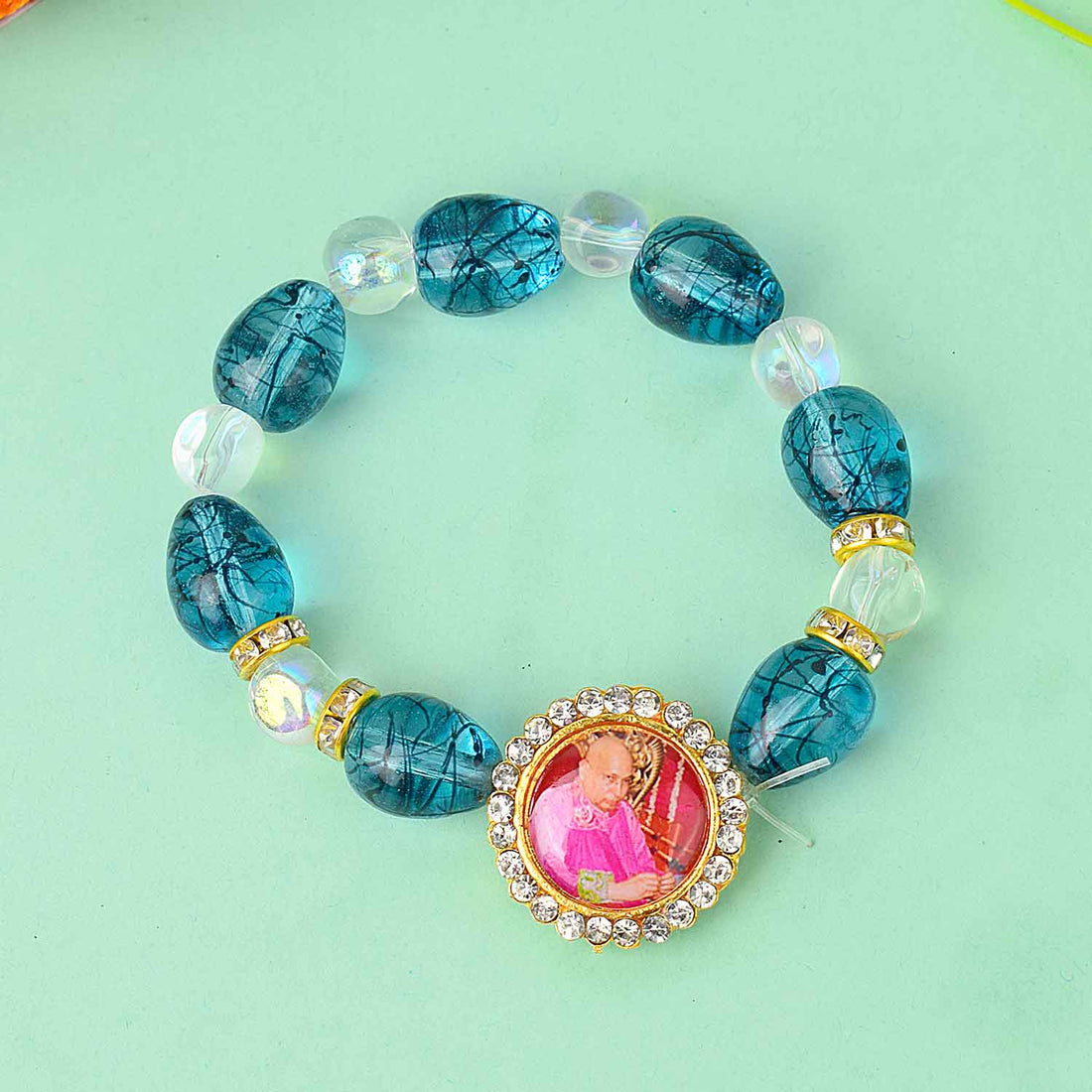 Coloured Beads (Assorted) โ Guruji Swaroop Bracelet