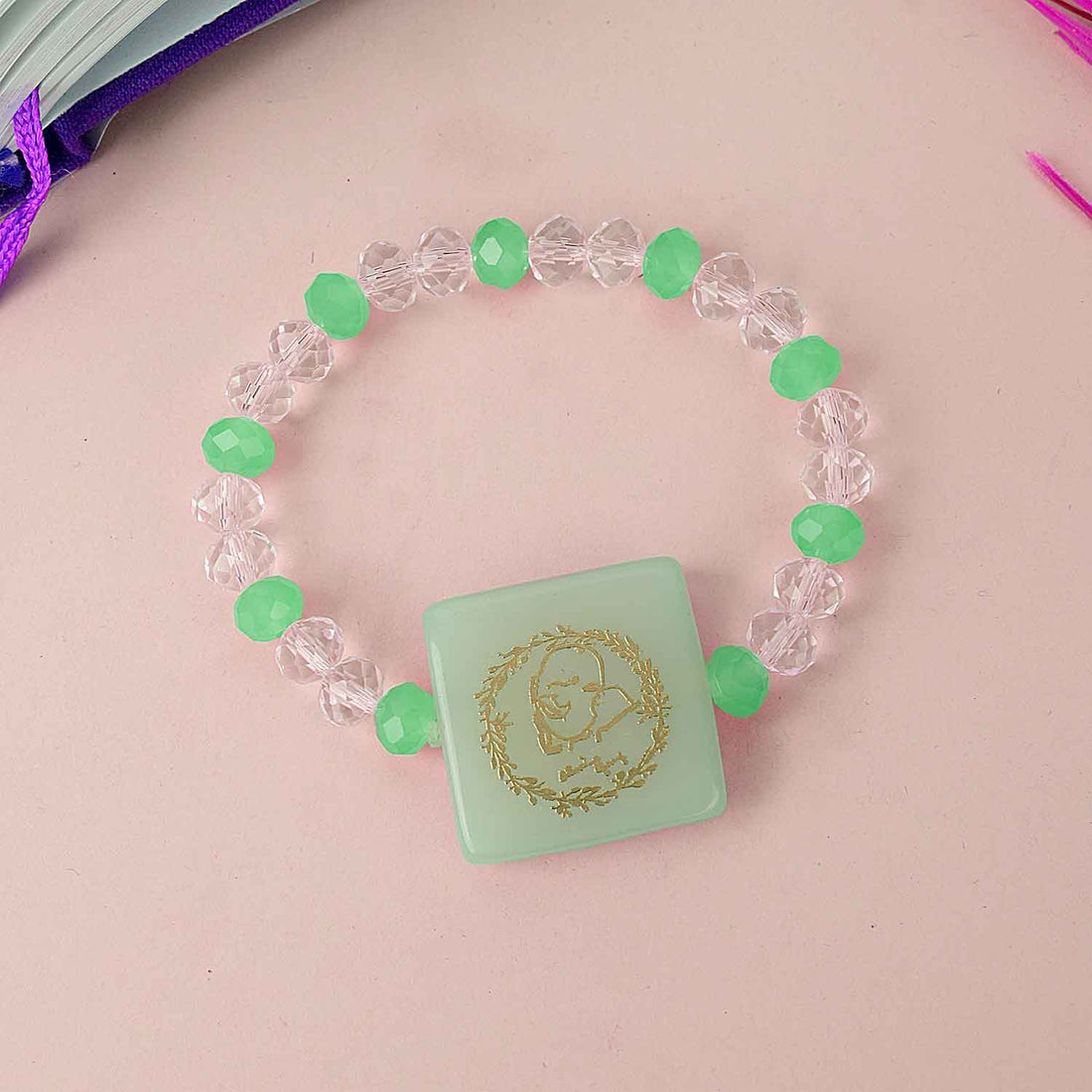 Elegant Clear & Coloured Beads (Assorted) – Guruji Swaroop Bracelet