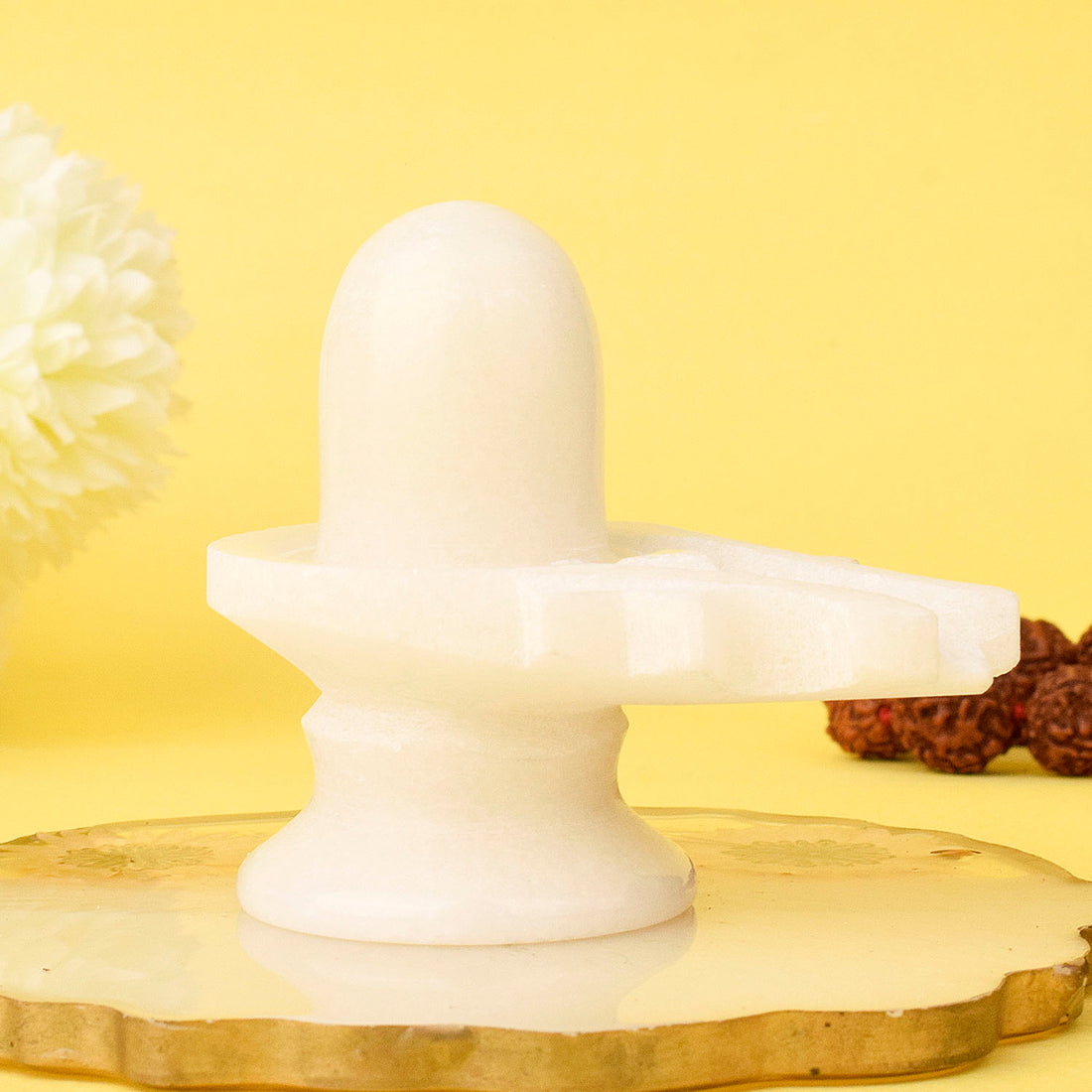 White Marble Shivling (Small)