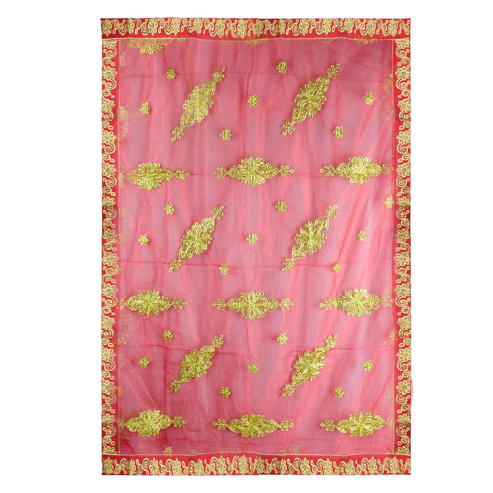 Elegant Mata Ki Chunri with Golden Floral Motifs – Perfect for Devi Puja and Festive Decor
Enhance your spiritual rituals with this beautiful Mata Ki Chunri, adorned with intricate golden floral motifs. Measuring 214 cm (84 inches) in length and 103 cm (40.5 inches) in height, this Chunri is made from premium-quality fabric with rich gold detailing. Ideal for Navratri, Durga Puja, temple offerings, and festive decor, it adds a divine touch to your prayers and celebrations.
Shop authentic Mata Ki Chnni