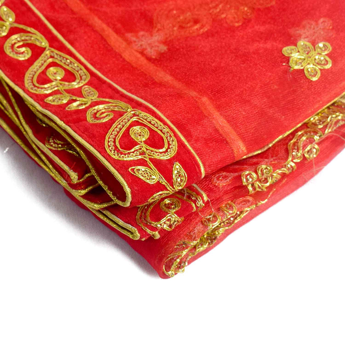 Elegant Mata Ki Chunri with Golden Floral Motifs – Perfect for Devi Puja and Festive Decor
Enhance your spiritual rituals with this beautiful Mata Ki Chunri, adorned with intricate golden floral motifs. Measuring 214 cm (84 inches) in length and 103 cm (40.5 inches) in height, this Chunri is made from premium-quality fabric with rich gold detailing. Ideal for Navratri, Durga Puja, temple offerings, and festive decor, it adds a divine touch to your prayers and celebrations.
Shop authentic Mata Ki Chnni