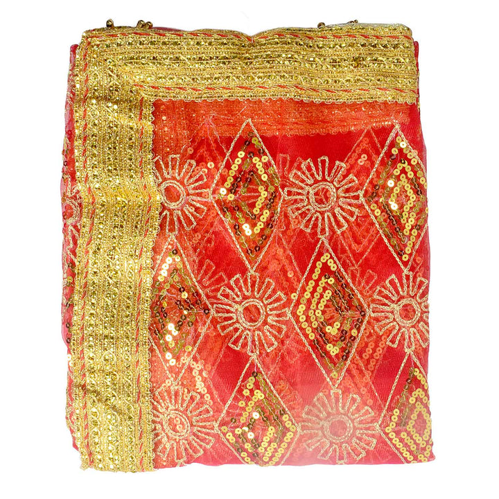 ✨ "Mata Ki Chunri with Golden Border – Divine Prayer Cloth for Puja" ✨
Elevate your spiritual rituals with this beautiful Mata Ki Chunri, featuring a golden border and intricate diamond and floral patterns. Measuring 190 cm (75 inches) in length and 110 cm (43 inches) in height, this Chunri is perfect for Devi puja, Navratri, Durga Puja, and festive decor. Its shimmering design adds a touch of divinity to your sacred offerings.
🛍️ Shop authentic religious accessories at Satvik Store for all your devotion
