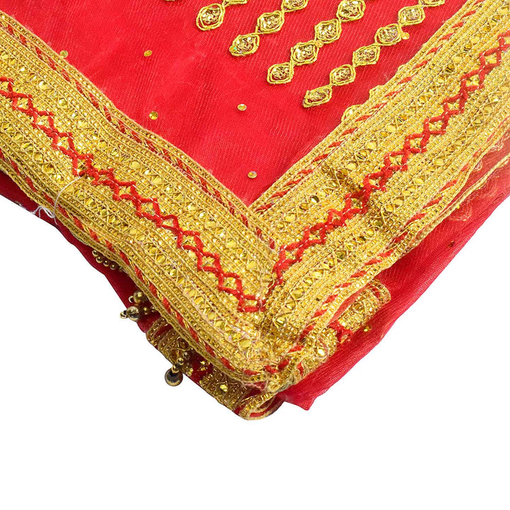 Enhance your puja ceremonies with this exquisite Pink Chunri featuring intricate golden embroidery. Measuring 188 cm (74 inches) in length and 108 cm (43 inches) in height, this elegant cloth is ideal for Devi puja, temple offerings, and altar decorations.
🛍️ Shop now at Satvik Store for authentic spiritual and religious products. 🌸🙏