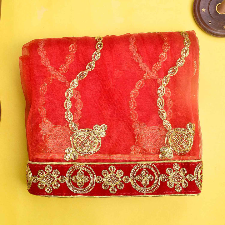 Enhance your puja rituals with this beautiful Mata Ki Chunri, featuring delicate golden embroidery. Measuring 210 cm (83 inches) in length and 100 cm (39 inches) in height, this Chunri is ideal for Navratri, Durga Puja, temple decor, and other religious ceremonies. The intricate design and fine fabric make it a meaningful addition to your devotional offerings.
๐๏ธ Discover authentic religious accessories at Satvik Store for all your puja and festive needs. ๐ธ๐
