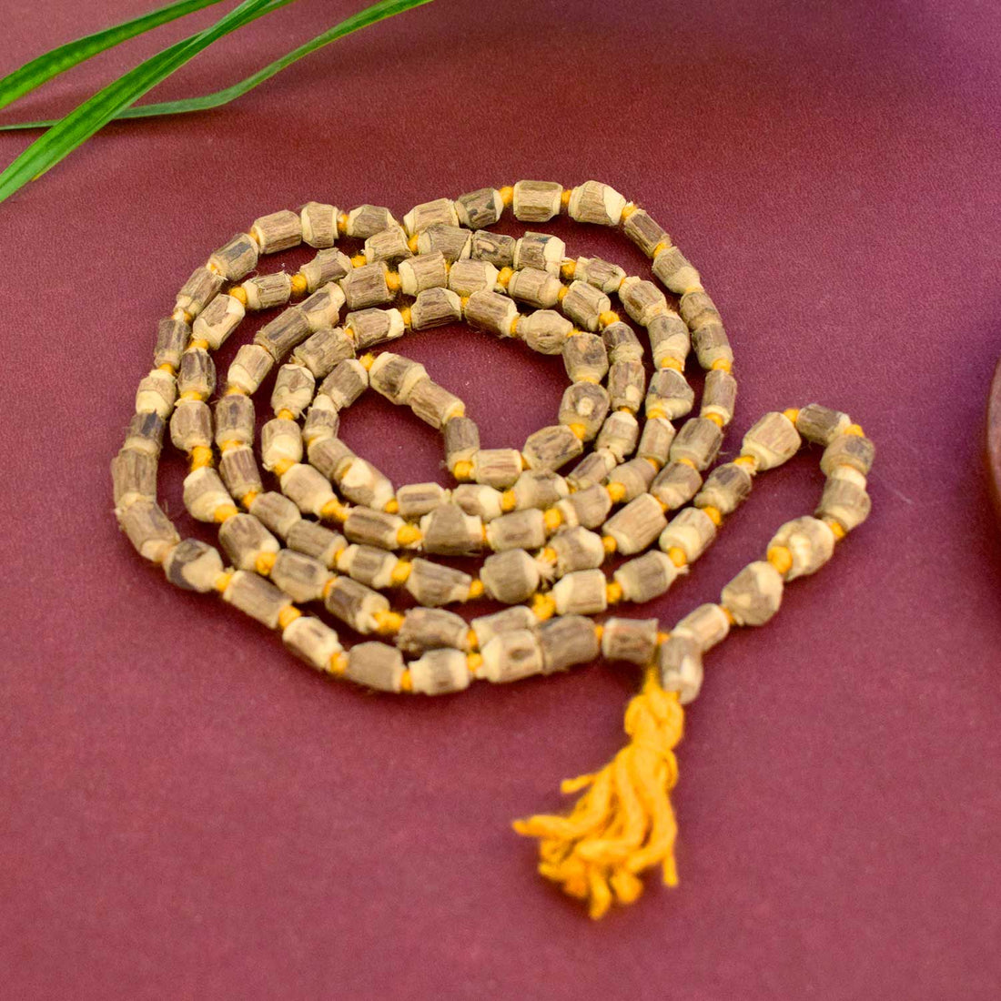 100% Pure Tulsi Jap Mala with 108 natural 7mm beads, perfect for mantra chanting, meditation, and spiritual rituals. India’s Premium Jap Mala Store- www.satvikstore.in