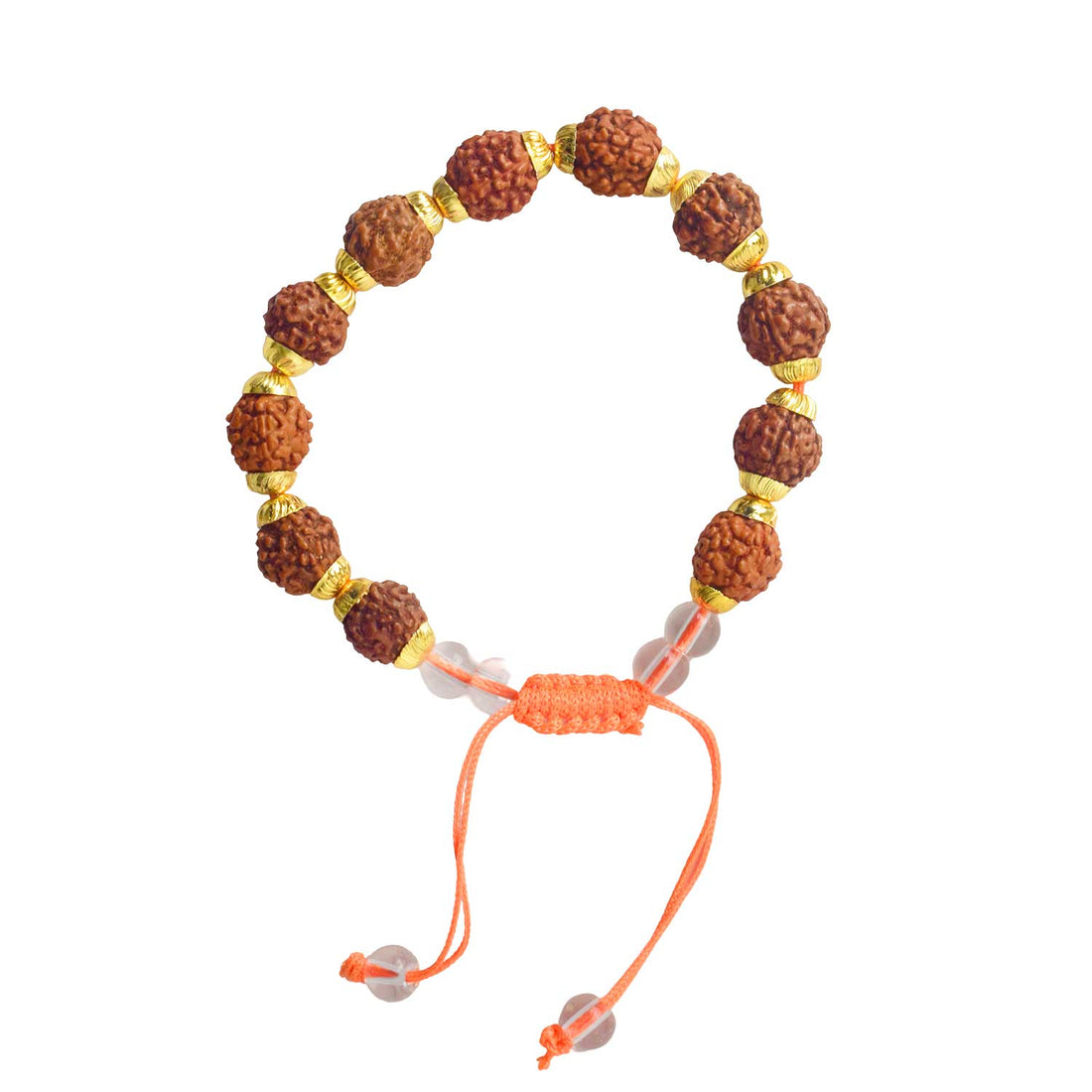 Rudraksha Bracelet with Brass Capping โ Sacred Protection