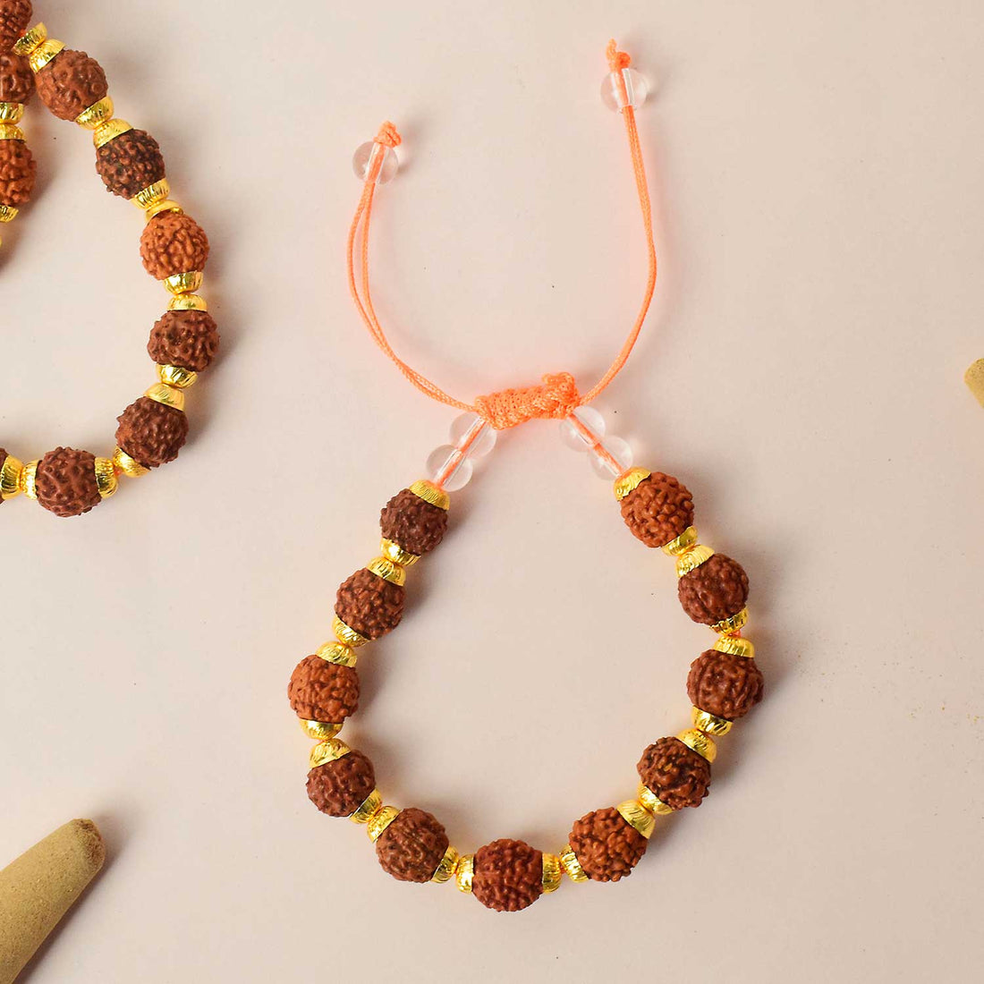Rudraksha Bracelet with Brass Capping โ Sacred Protection