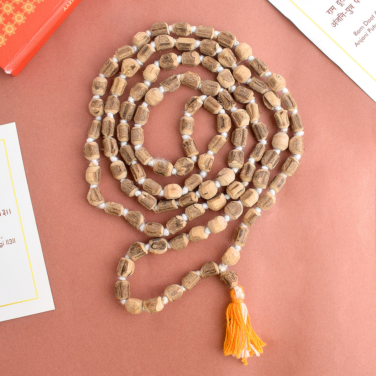 Stretchable 108 + 1 Tulsi Beads Jap Mala For Wearing and Mantra Japa -  Premium
