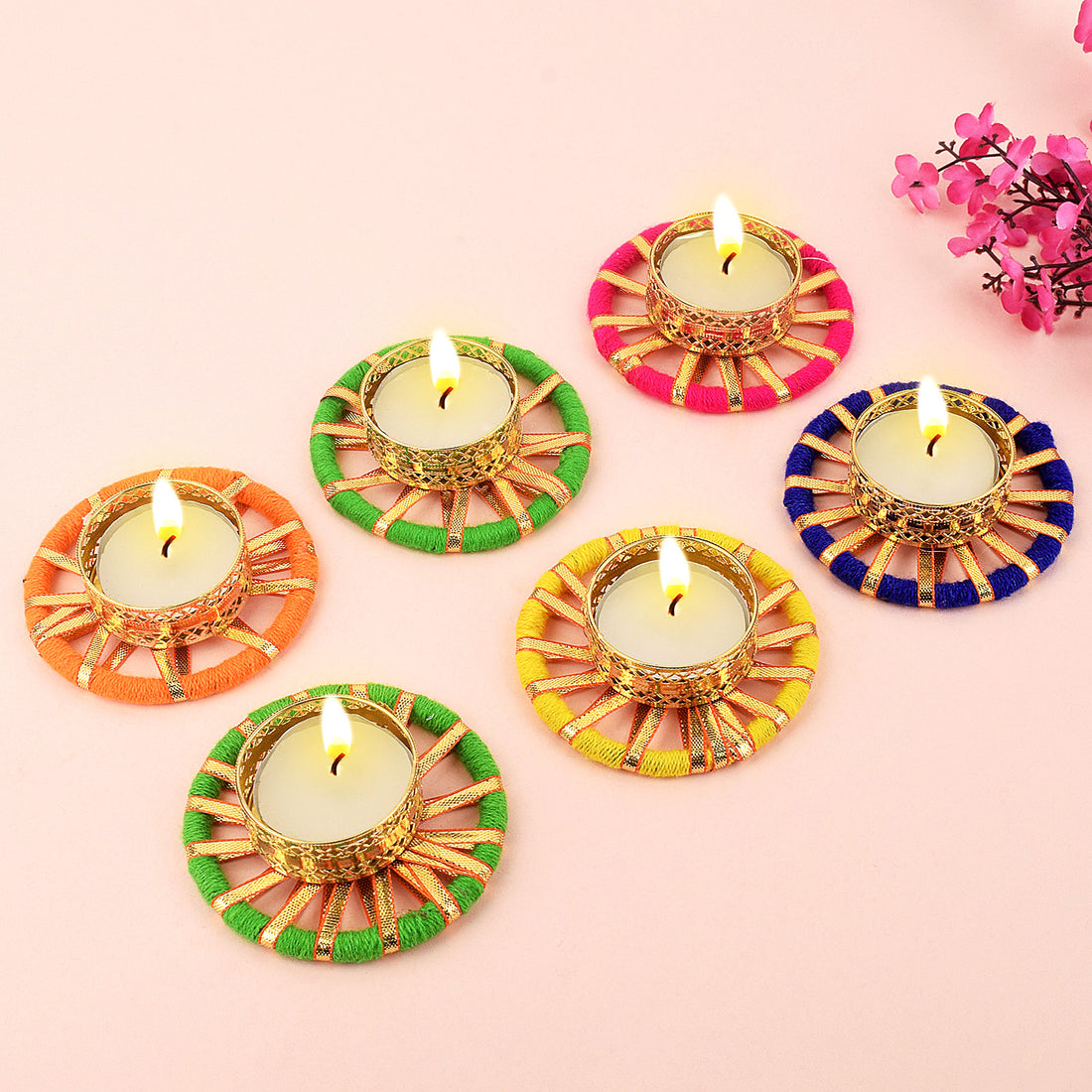 Fancy Chakra Tea Light Candle Holder with Tealight