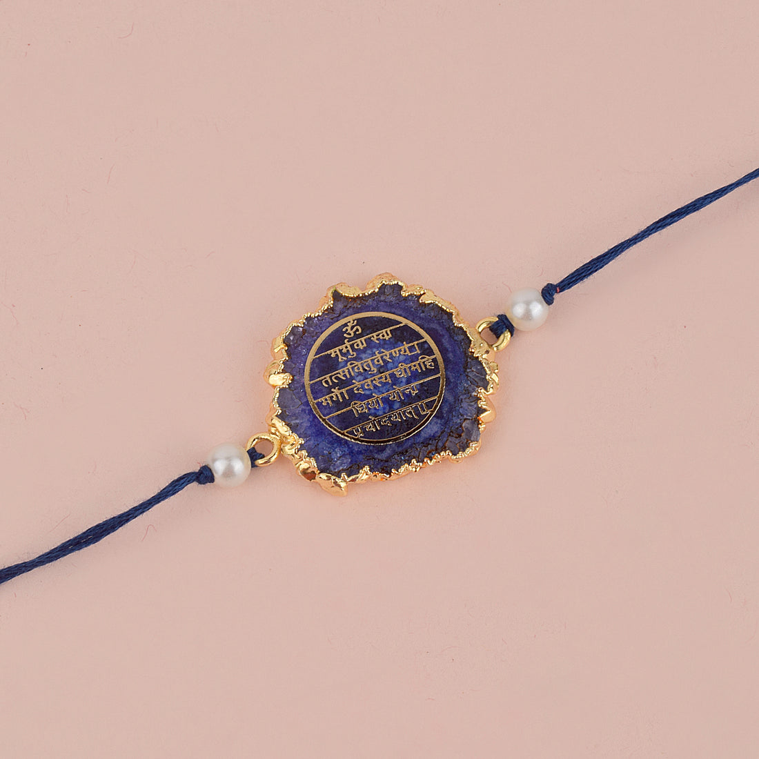 Symbolic Agate Stone Gayatri Mantra Rakhi