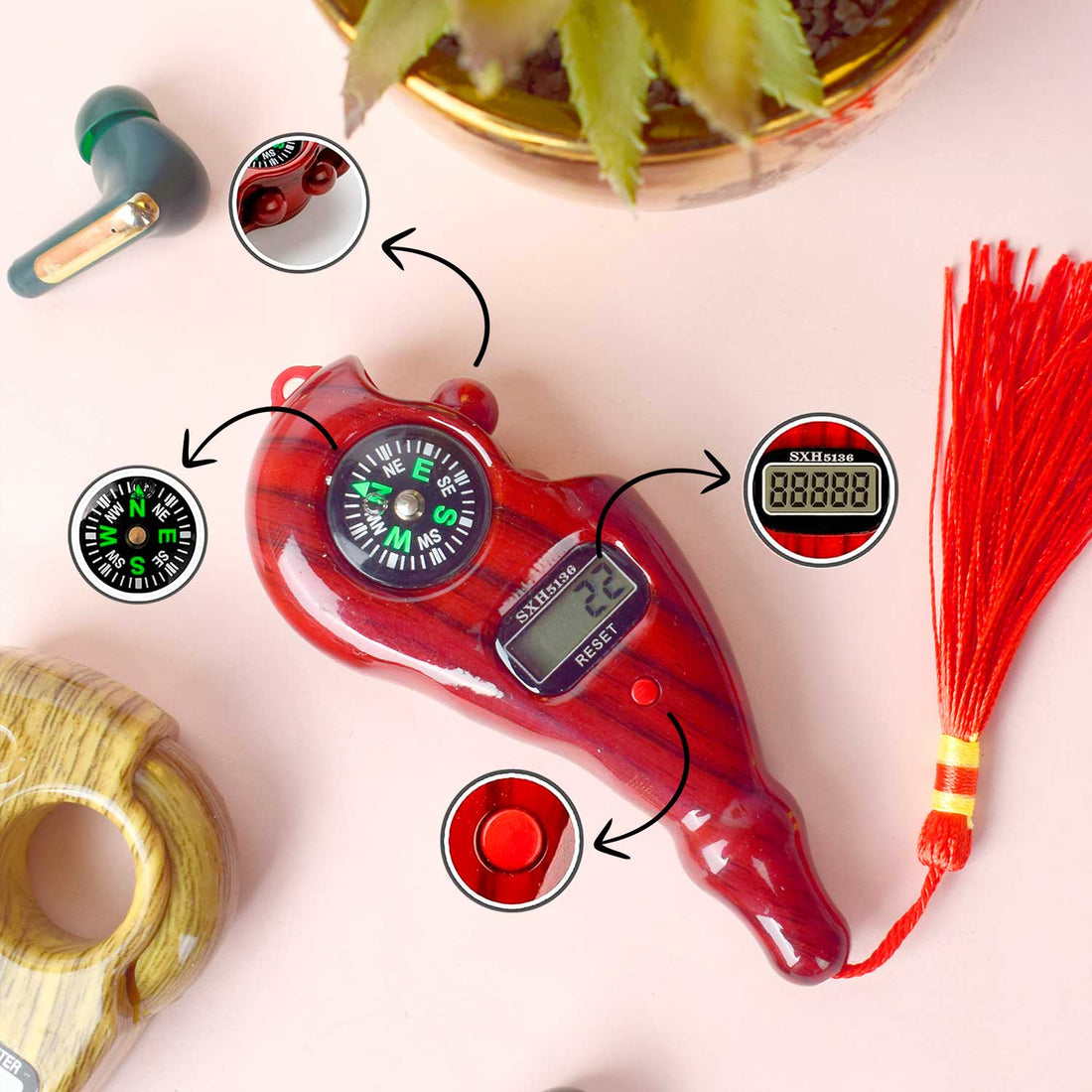 Digital Tasbih & Compass – Multi-functional tool for prayer, meditation, and navigation. India’s Largest Brass Idols Brand - www.satvikstore.in