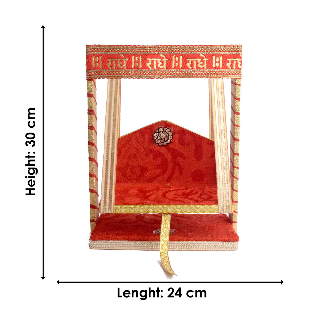 Laddu Gopal Ji Jhula with Radhe Radhe Print