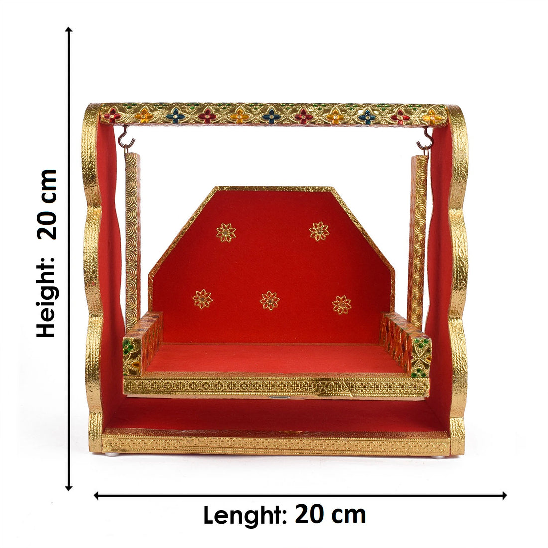 Red Velvet and Meenakari Unique Jhula for Laddu Gopal