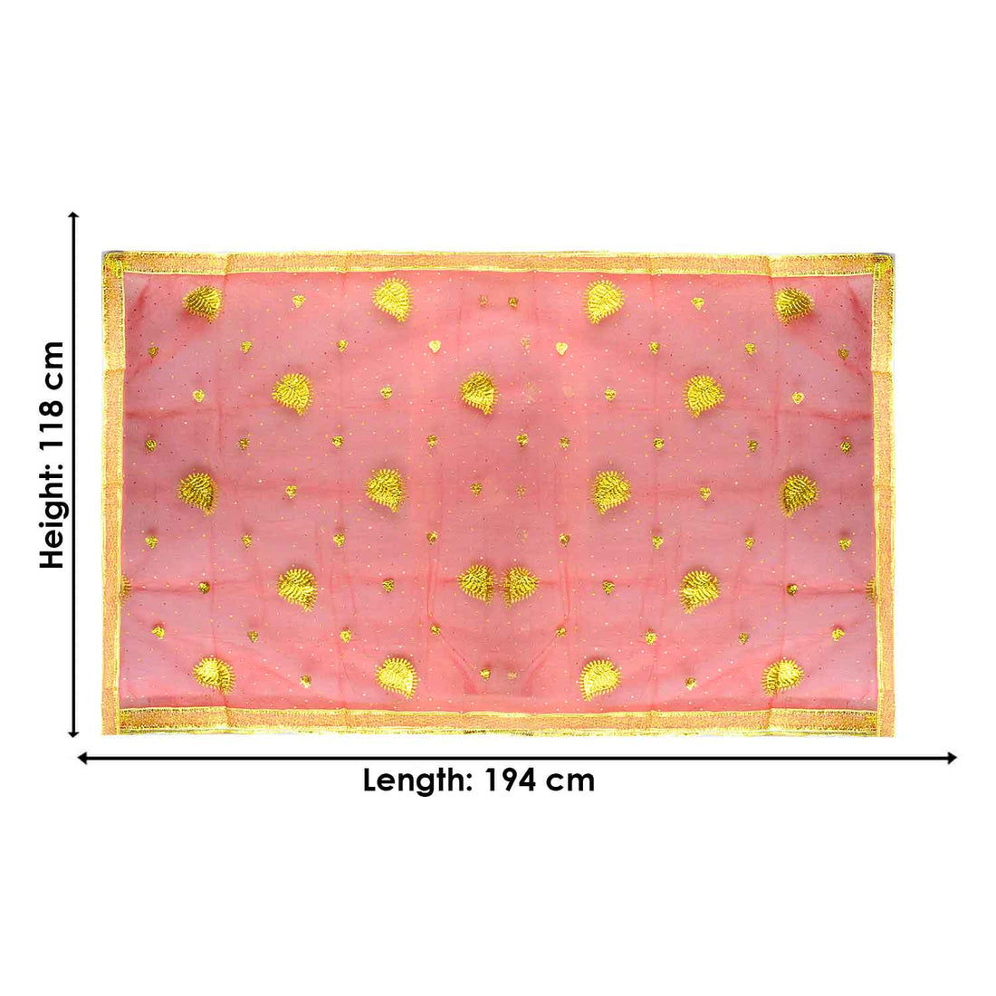 Enhance your puja altar with this exquisite Pink Chunri, adorned with golden motif embroidery for a divine and elegant look. Measuring 194 cm (76 inches) in length and 118 cm (46 inches) in height, this cloth is perfect for Devi puja, religious ceremonies, and festive rituals.
🛍️ Shop now at Satvik Store for authentic spiritual and religious products. 🌸🙏