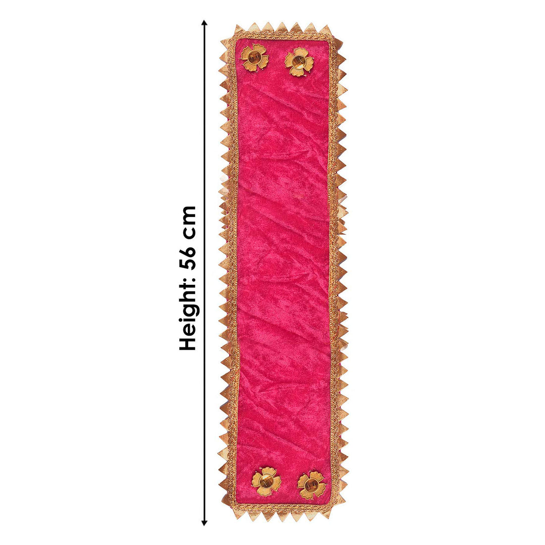 Premium Designer Pink Velvet Ganpati Idol Patka