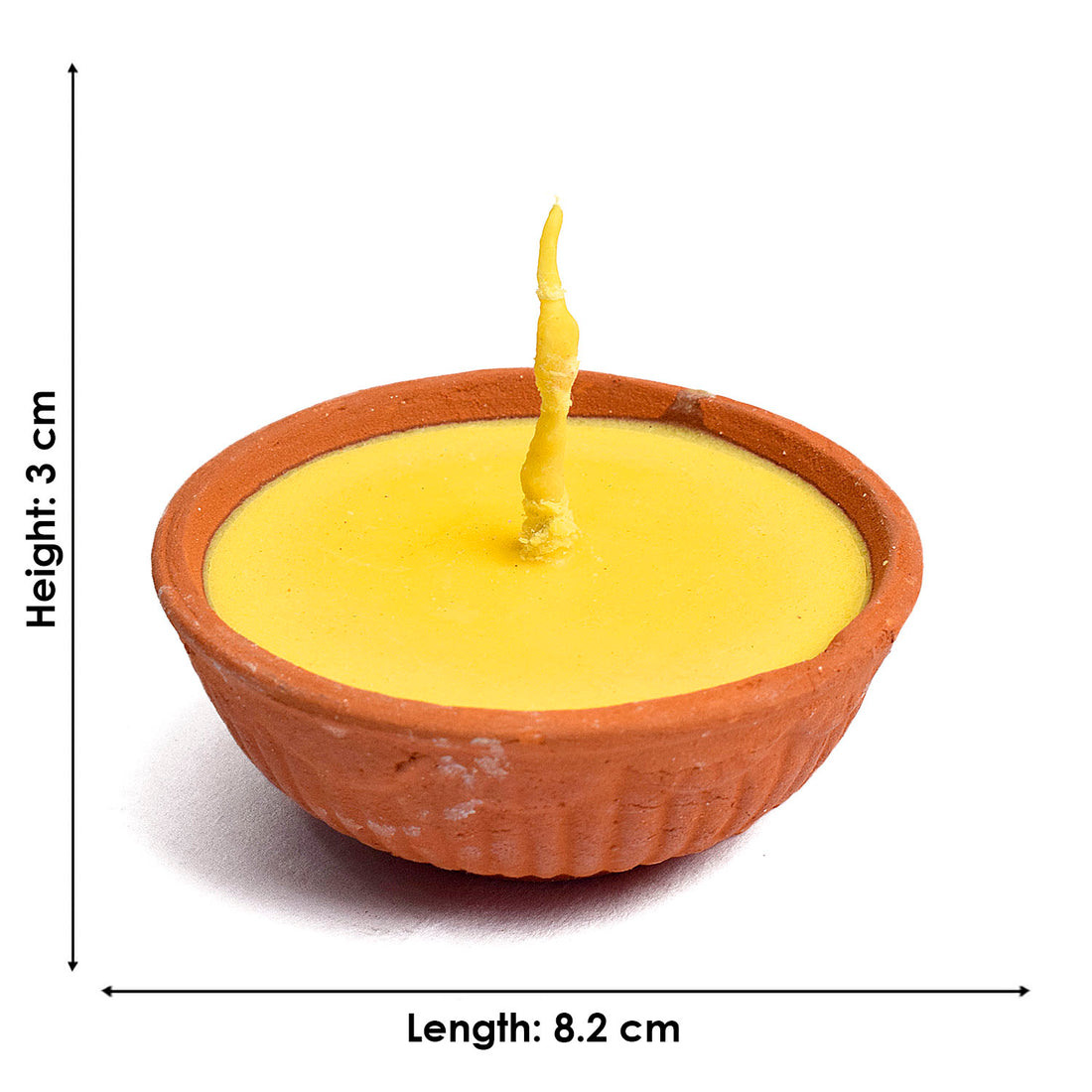 Pure Cow Ghee Akhand Jyot 6 to 8 Hours Burning Clay Diya Pack of 1