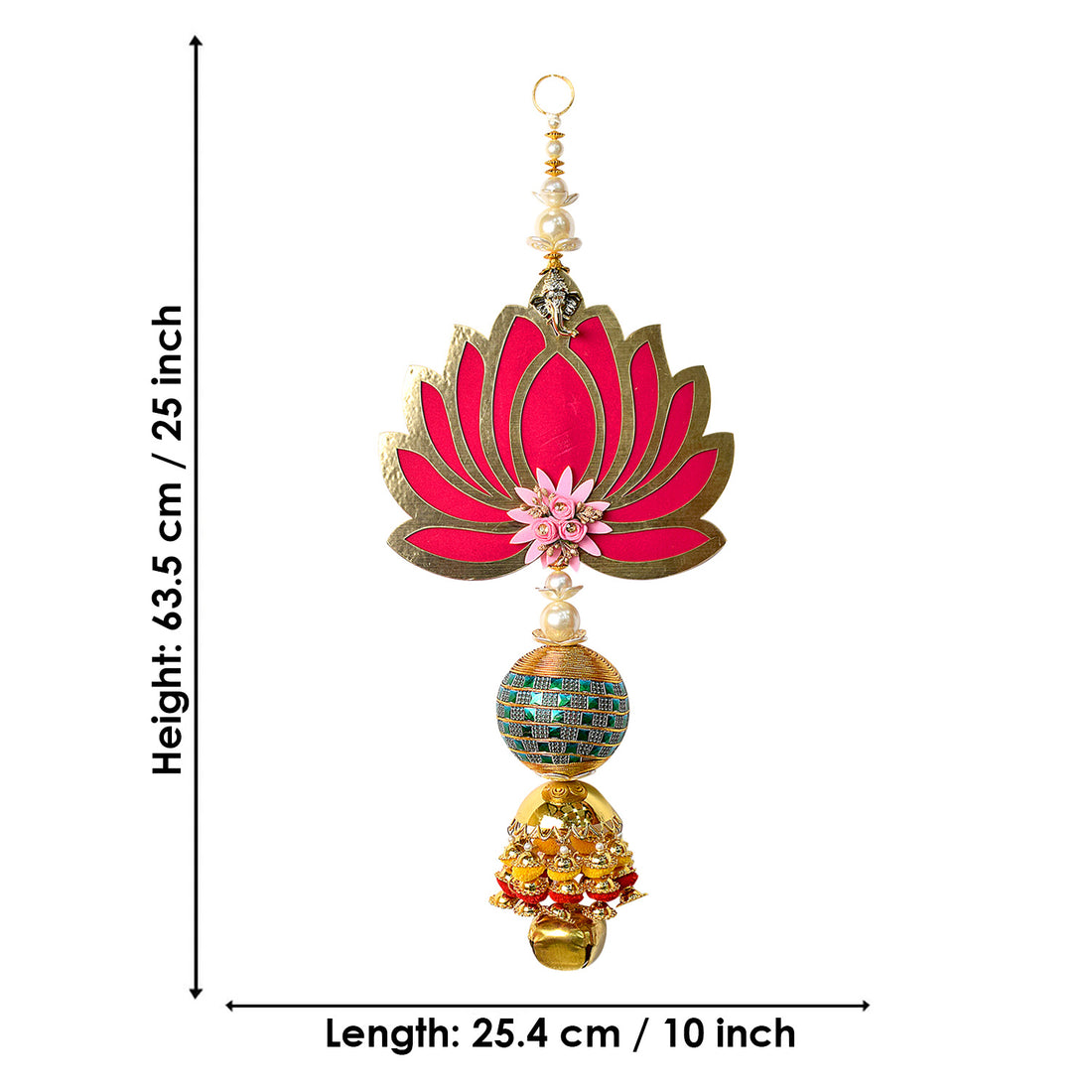 Elegant Lotus with Bell Side Wall Hangings