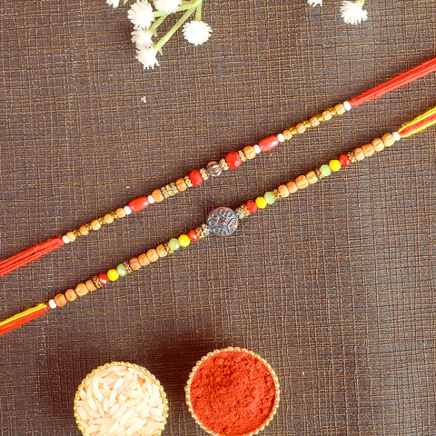 Set of 2 Traditional Rakhis for Brothers with Roli Chawal and Ram Sita Stickers β Raksha Bandhan Gift Pack. Indiaβs Largest Pooja Accessories Brand - www.satvikstore.in