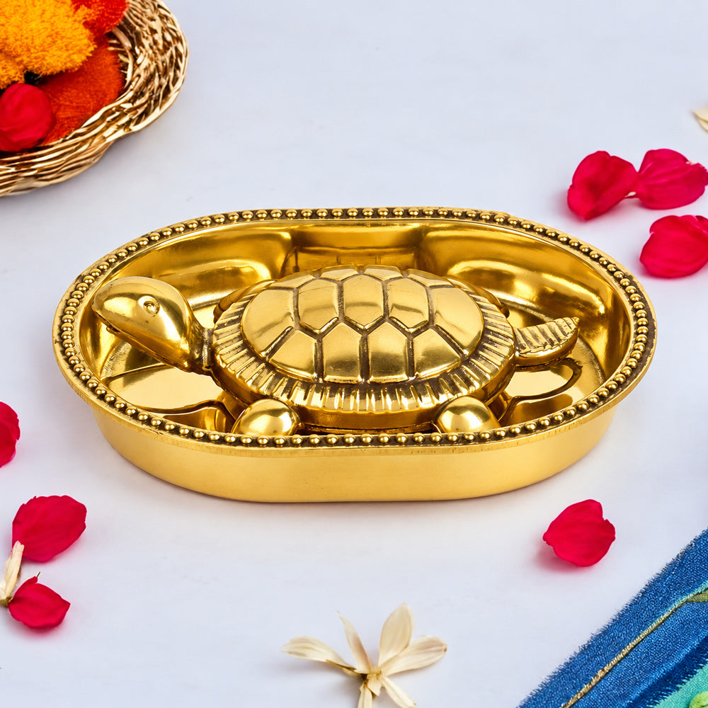Vastu Feng Shui Brass Turtle For Good Luck (Vastu Kachua/Tortoise)