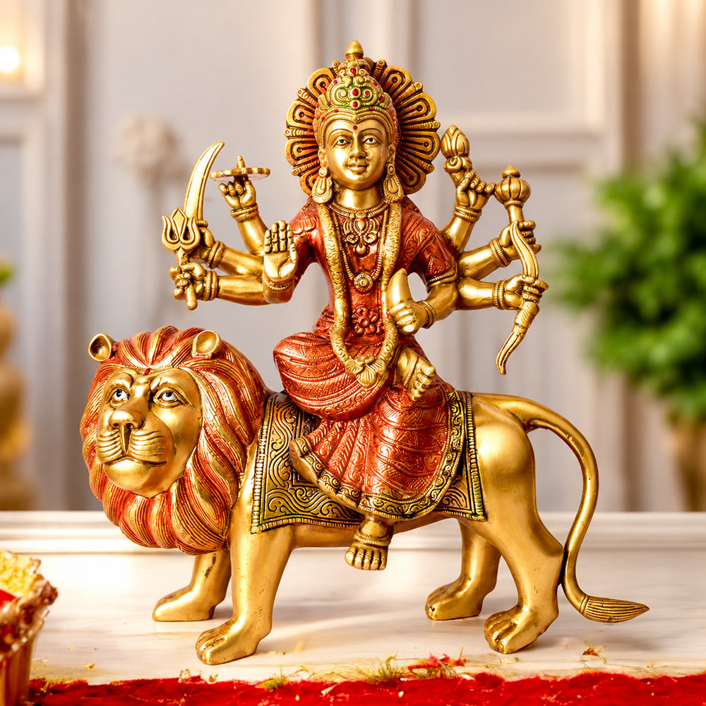 13 inches Stunning Sherawali Mata Statue