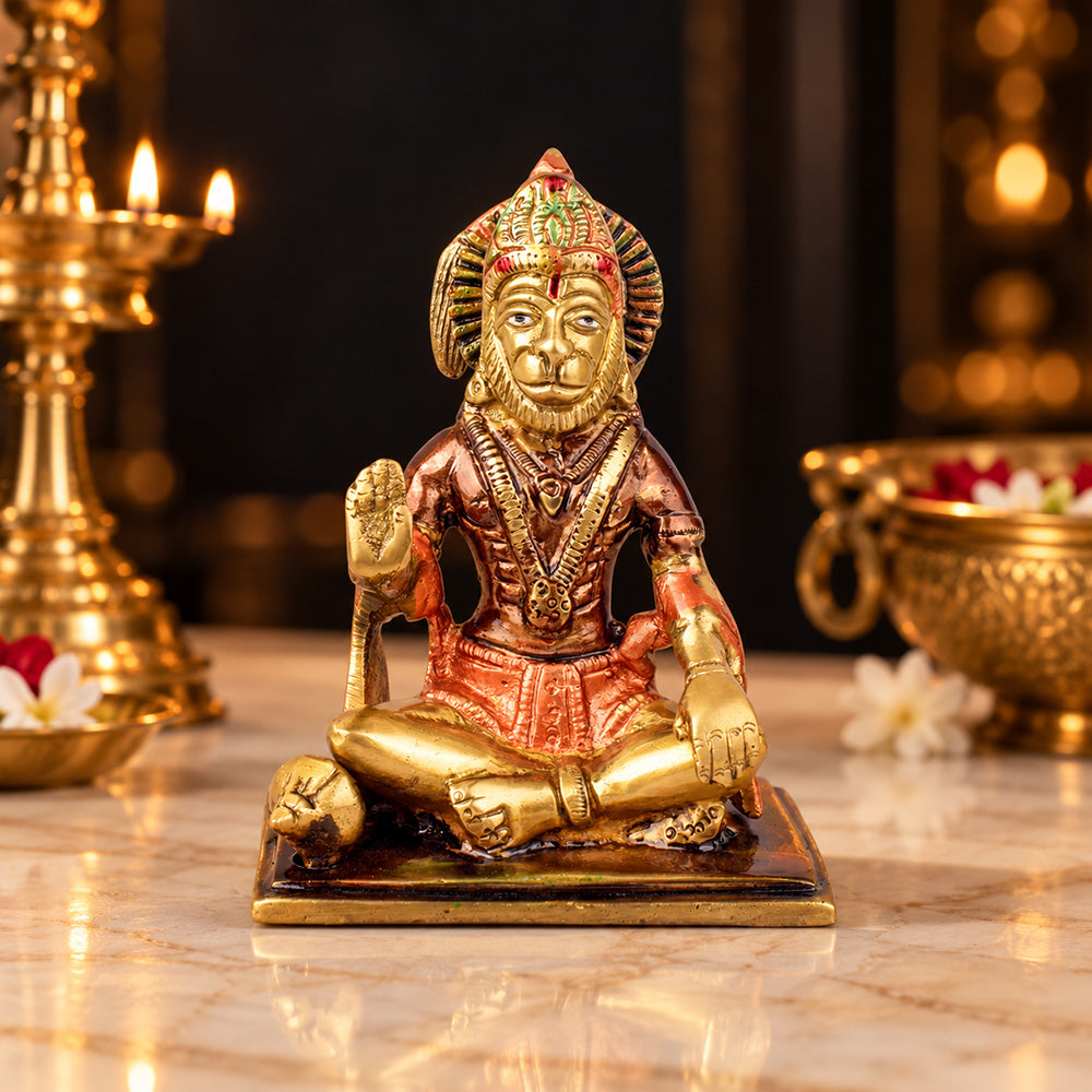 4.5 Inch Eternal Brass Hanuman Idol