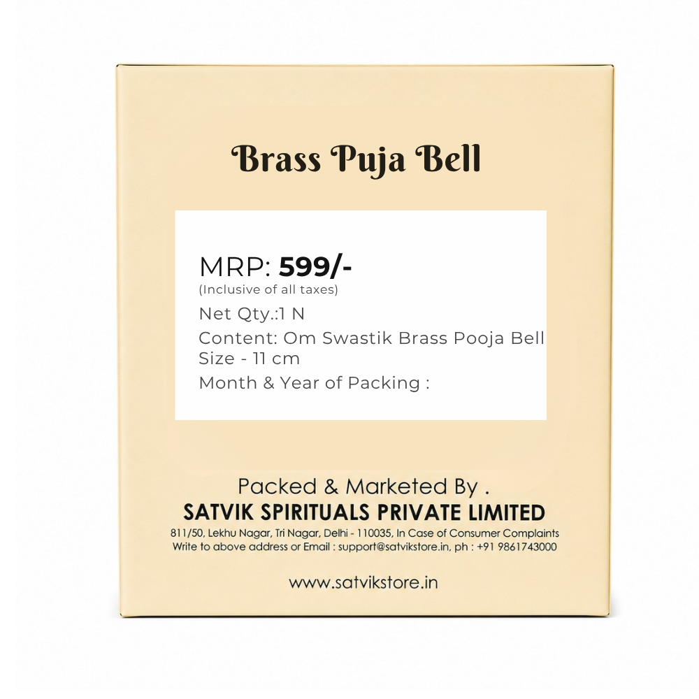 Om Swastik Brass Pooja Bell