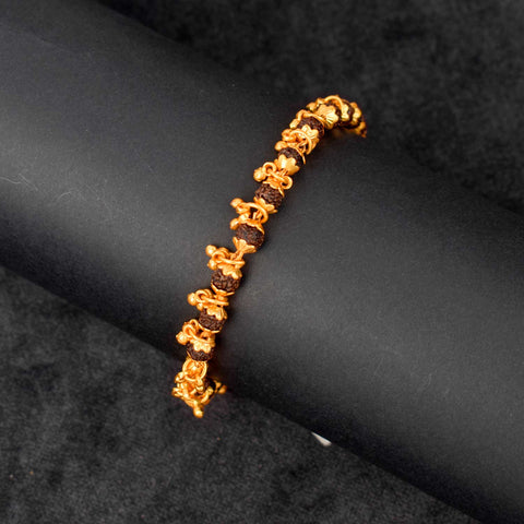 Gold Plated Rudraksha Bracelet for Women with Premium PVD Coating β Elegant and Energized Spiritual Wristwear from Satvikstore.in Indiaβs Largest Pooja Accessories Brand - www.satvikstore.in