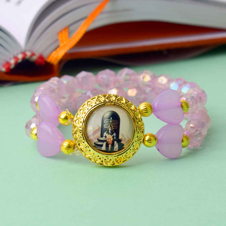 Guruji Swaroop Bracelet with assorted round and heart-shaped beads, ideal for spiritual wear, daily styling, and gifting. Indiaβs Largest Pooja Accessories Brand β www.satvikstore.in
