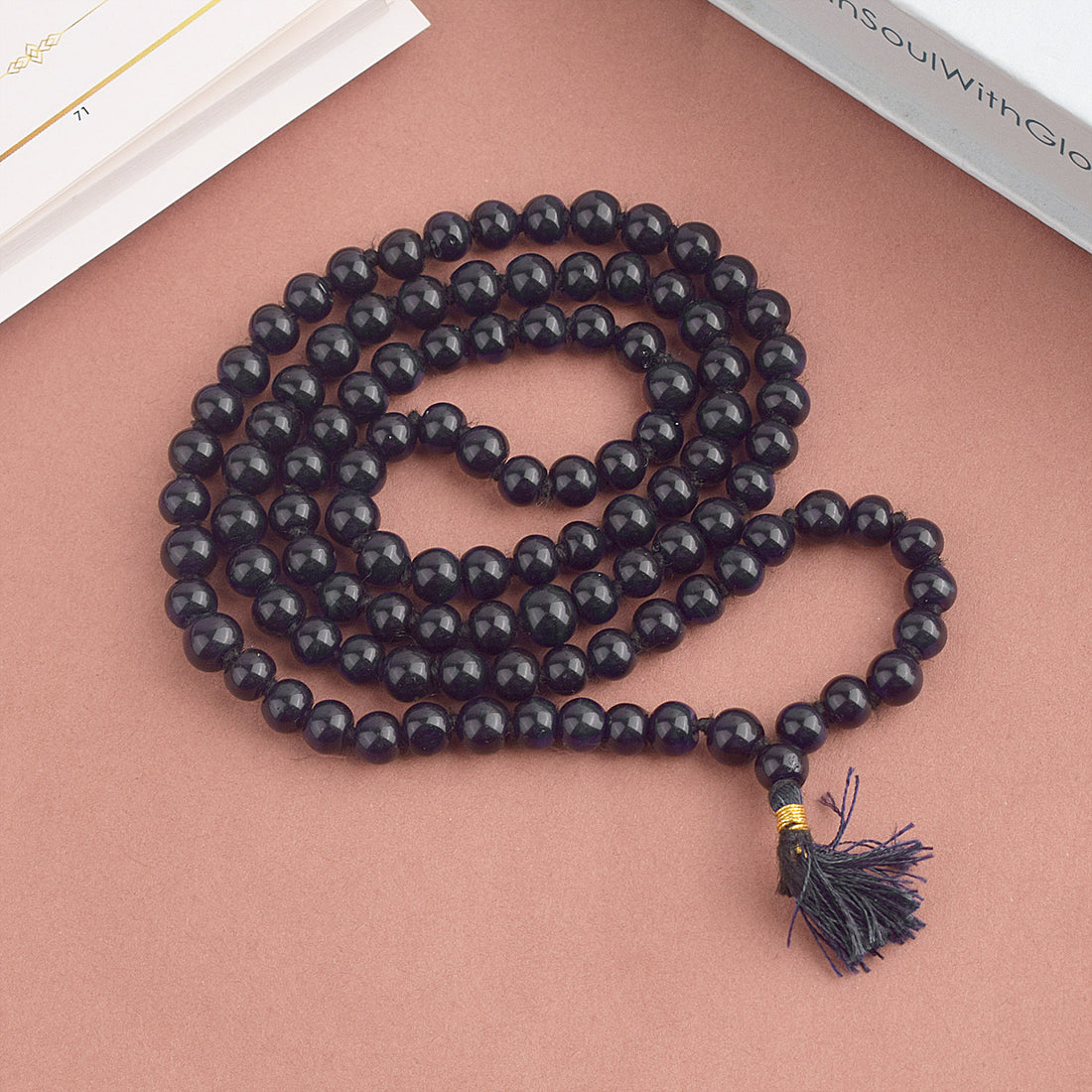 Hakik Jap Mala (Black) – A Protective & Grounding Mala for Strength, Confidence, and Spiritual Energy. India’s Premium Hakik Jap Mala Store - www.satvikstore.in