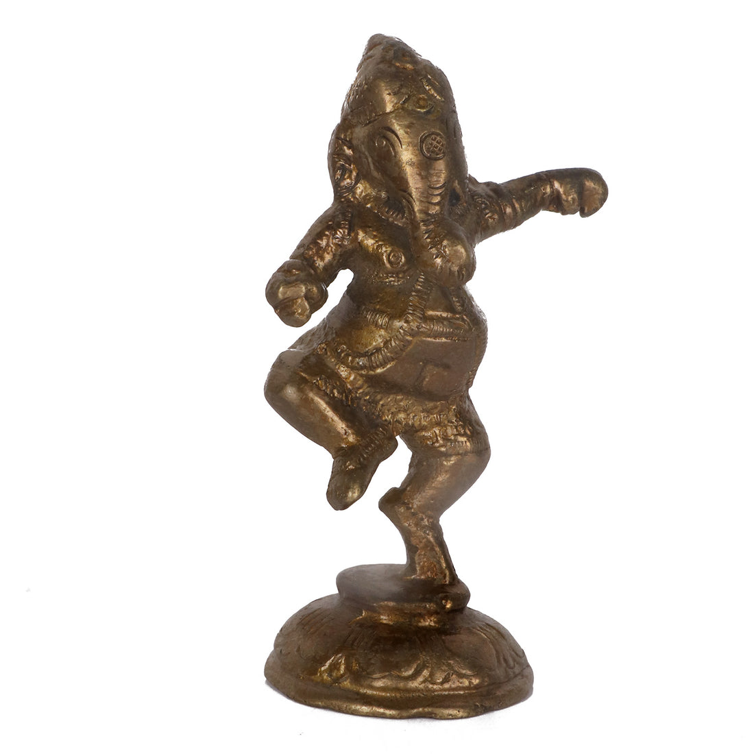 3.5 Inch Brass Dancing Ganesh Idol