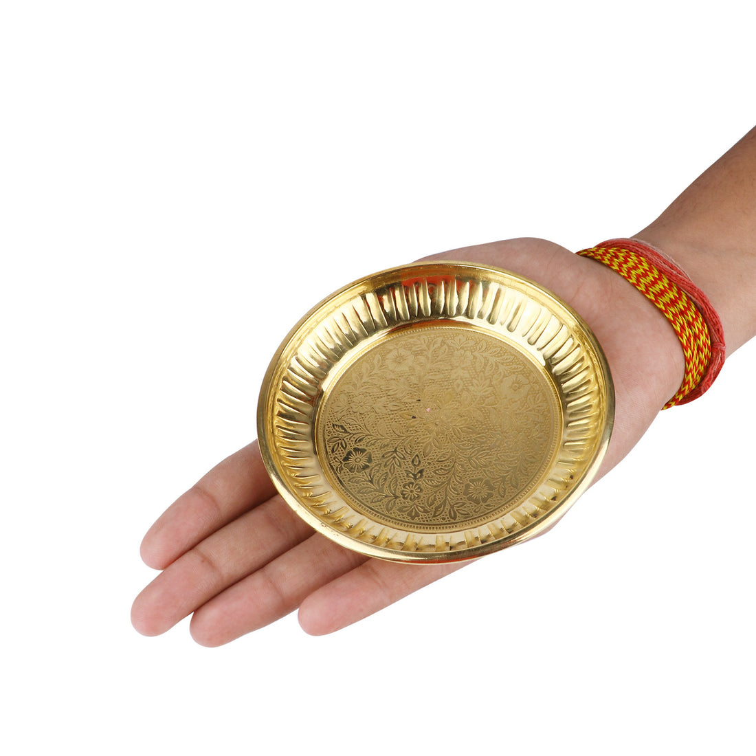 Pure Brass Laddu Gopal Pooja Bhog Thali Set (6 Inch - 7 Inch)
