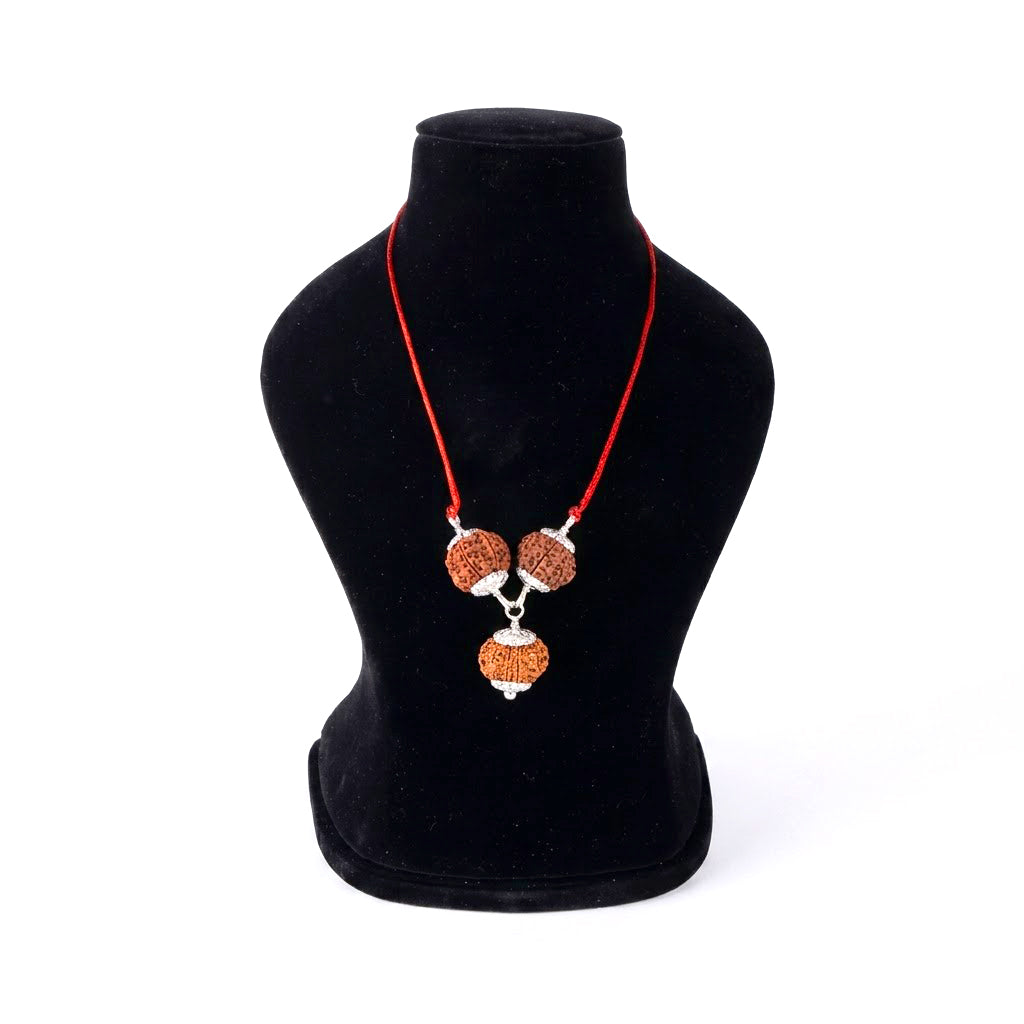Kalsarp Dosh Kavachh bracelet with 8 9 10 Mukhi Rudraksha for protection and dosha relief Nepal beads. India’s Premium Rudraksha Jap Mala Brand - www.satvikstore.in