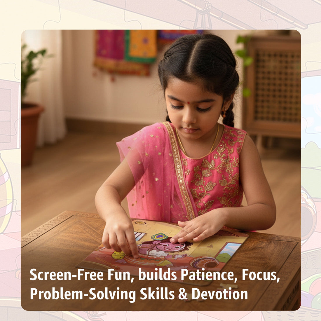 Kids Jigsaw Puzzle - Krishna Makhan Chor | Fun, Focus & Devotion | Tiny Flute Puzzle