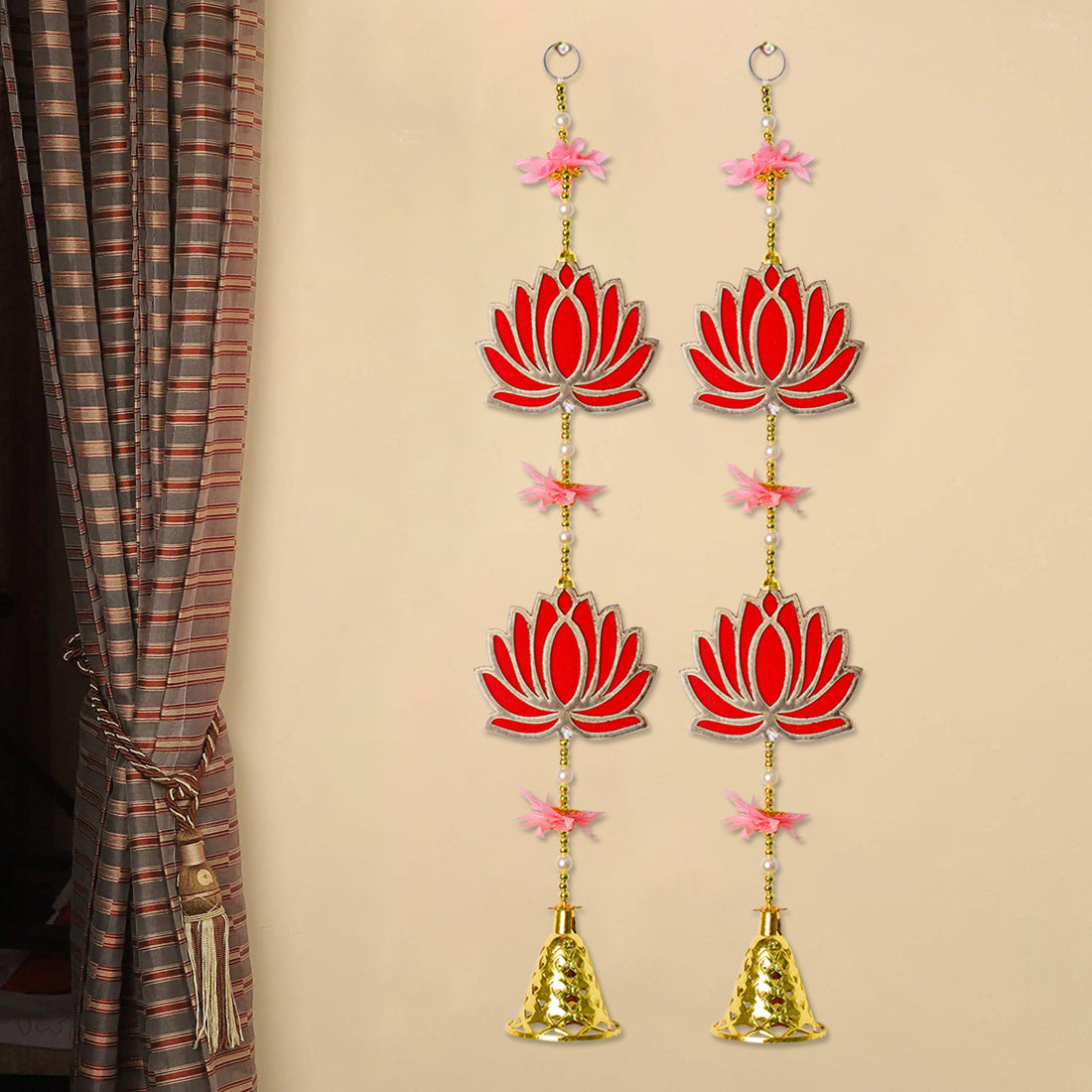 Lotus Bells Wall Hanging online | India’s Largest Pooja Accessories Brand – www.satvikstore.in