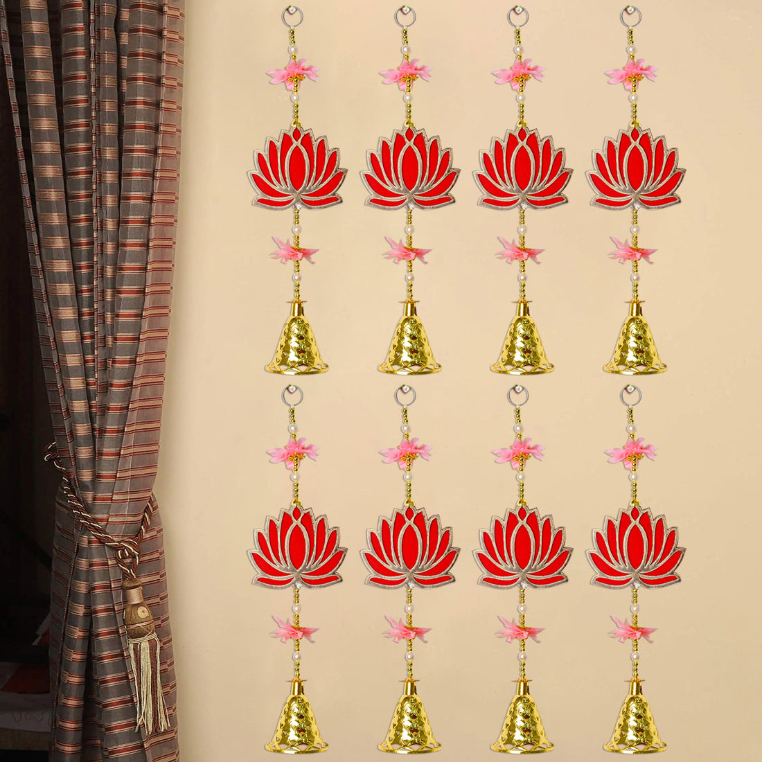 Lotus with Bells Wall Hanging | India’s Largest Pooja Accessories Brand – www.satvikstore.in