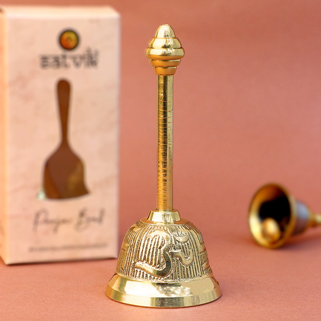 Om Swastik Pooja Bell, a beautifully crafted bell featuring the Om and Swastik symbols, used for calling attention during pooja and spiritual rituals.
India’s Largest Pooja Accessories Brand – www.satvikstore.in