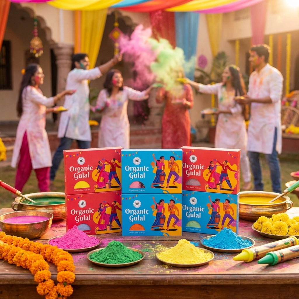 Kreations Organic Gulal Holi Colors set of 6