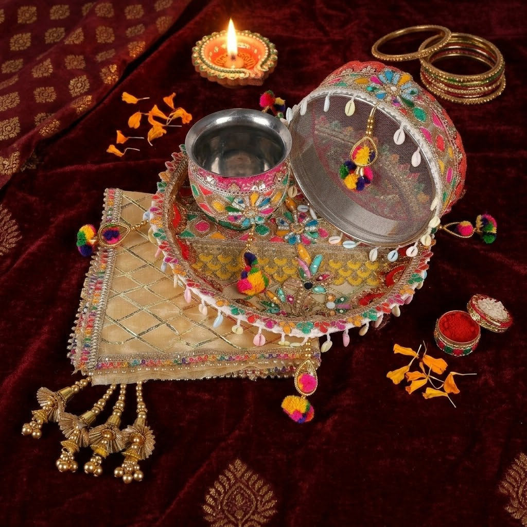 Peacock Designer Karwa Chauth Thali | India’s Largest Pooja Accessories Brand – www.satvikstore.in