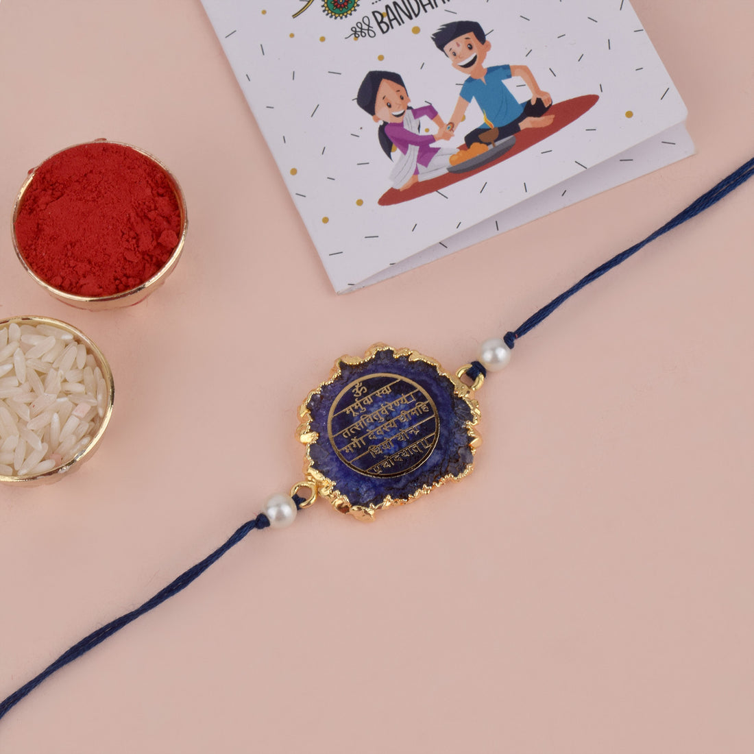 Premium Symbolic Agate Stone Gayatri Mantra Rakhi India’s Largest Pooja Accessories Brand – www.satvikstore.in