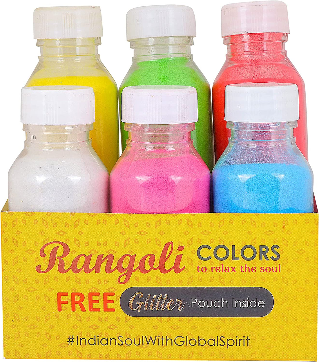 Rangoli Colors (6 Pc Bottle Pack) | India’s Largest Pooja Accessories Brand – www.satvikstore.in