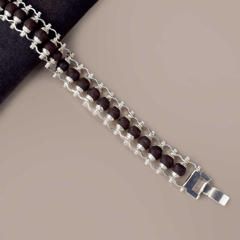 Silver Plated Karungali Bracelet with Premium PVD Coating β Spiritual Ebony Wood Wristwear for Protection and Style from Satvikstore.in Indiaβs Largest Pooja Accessories Brand - www.satvikstore.in Govt Lab Certified 100% Original Karungali Wood mala online. Black Ebony wood karungali Malai online | satvikstore.in. Best selling and No 1 Karungali mala