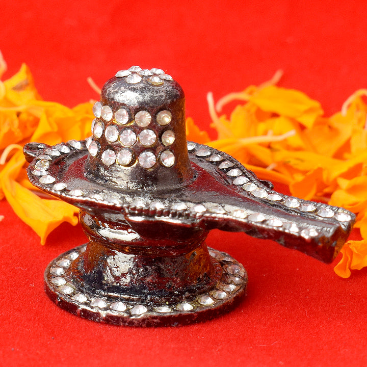Stone Shivling idol designed for car dashboard, offering a compact and spiritual presence with the sacred Shivling symbol for divine blessings on the go. India’s Largest Pooja Accessories Brand – www.satvikstore.in