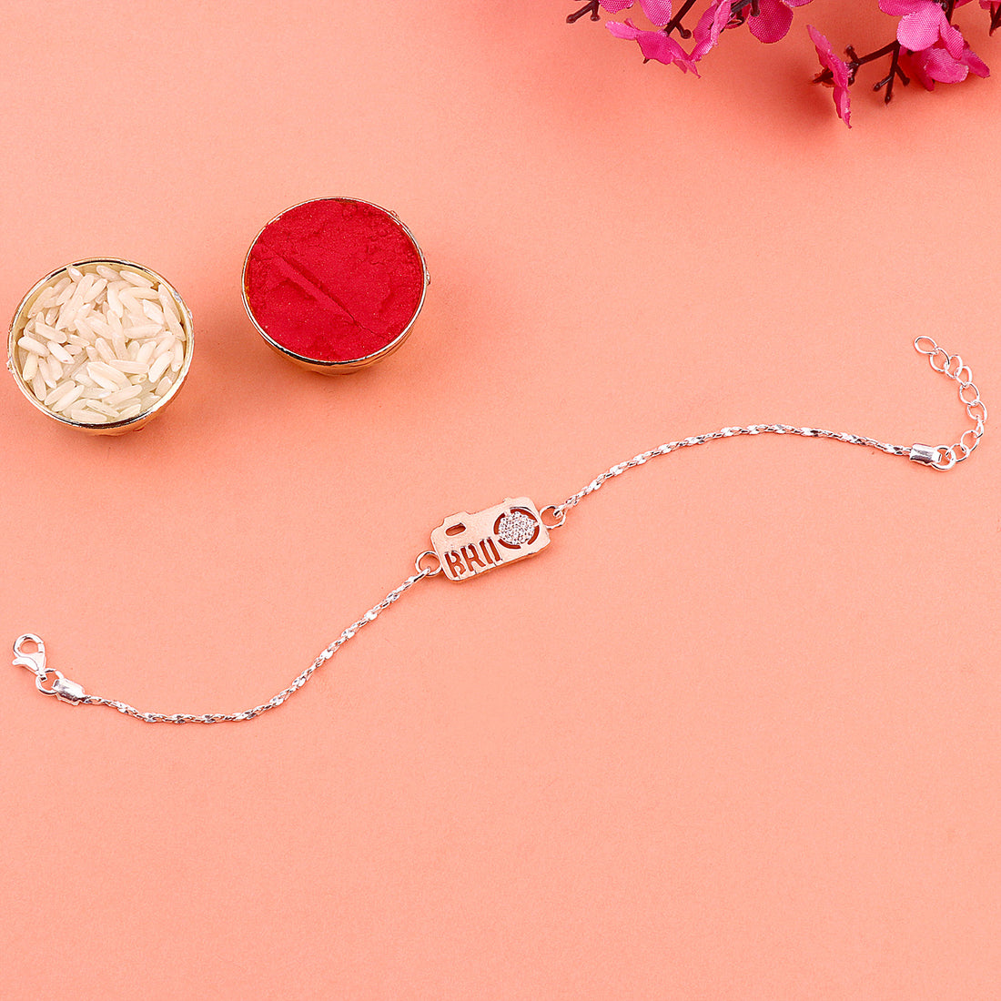 Stylish BRO Silver Rakhi | India’s Largest Pooja Accessories Brand – www.satvikstore.in