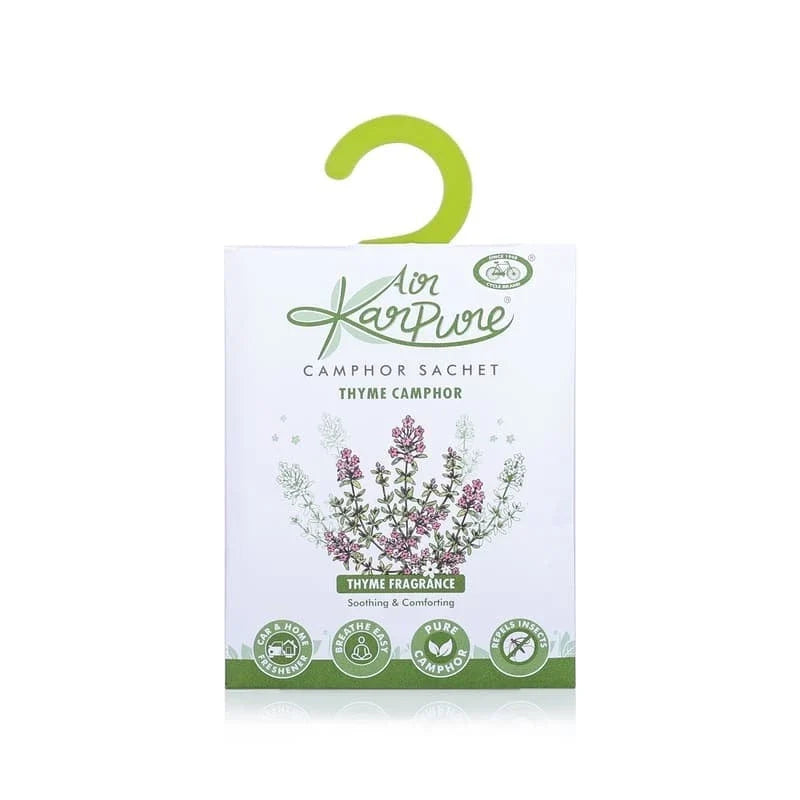 Camphor Sachet Combo Oudh, Citrus, Lavender, Thyme & Pure Camphor Diffuser
