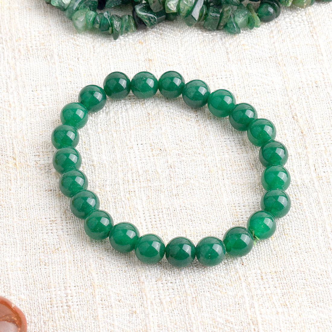Authentic Green Aventurine Crystal Bracelet for Reiki Healing – 8 MM Beads for Luck, Emotional Balance, and Heart Chakra Energy. India’s Largest Pooja Accessories Brand – www.satvikstore.in